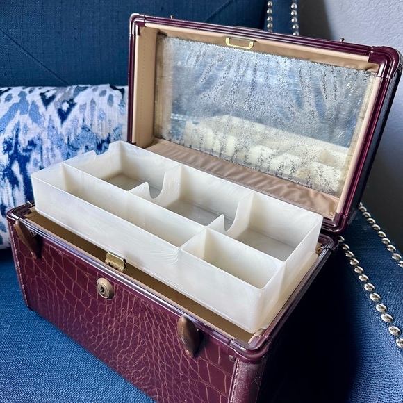 Samsonite Vintage Shwayder Bros. Style 4112 Train Cosmetic Case w/tray - Picture 2 of 10